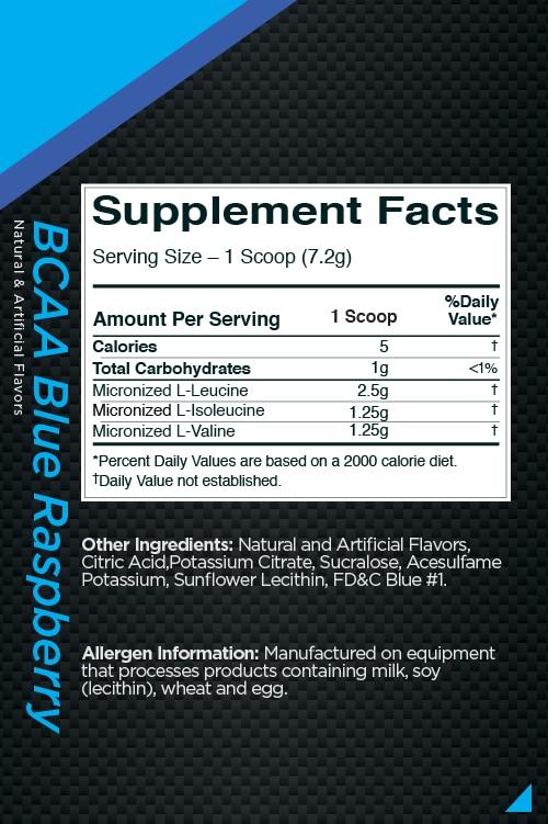 R1 BCAAs Supplement Facts