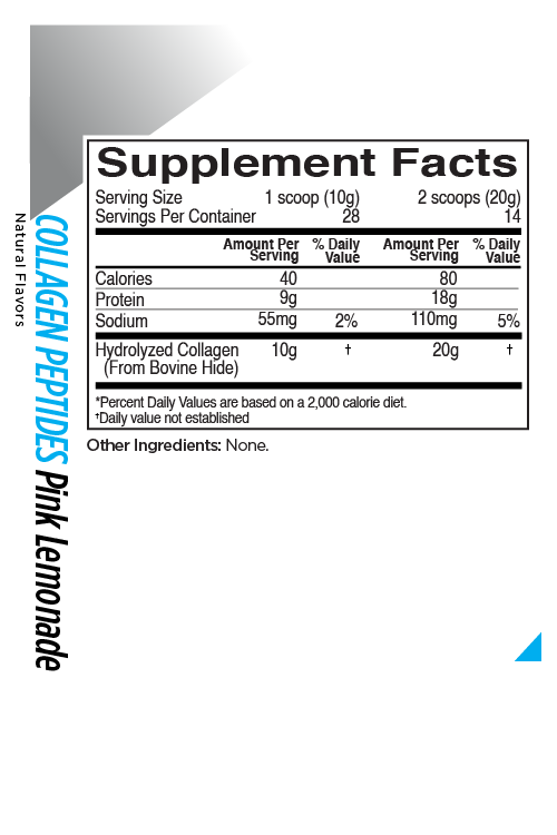 R1 Collagen Peptides Supplement Facts