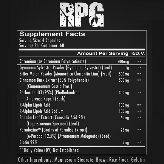 Redcon1 RPG Supplement Facts