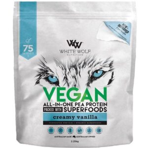 White Wolf Nutrition Vegan All In One Pea Protein Vanilla Flavour 75 servings