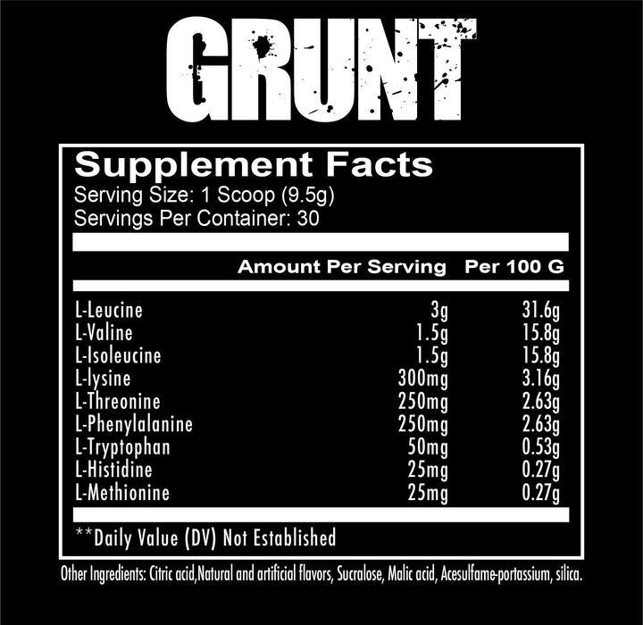 Redcon1 Grunt EAA Supplement Facts